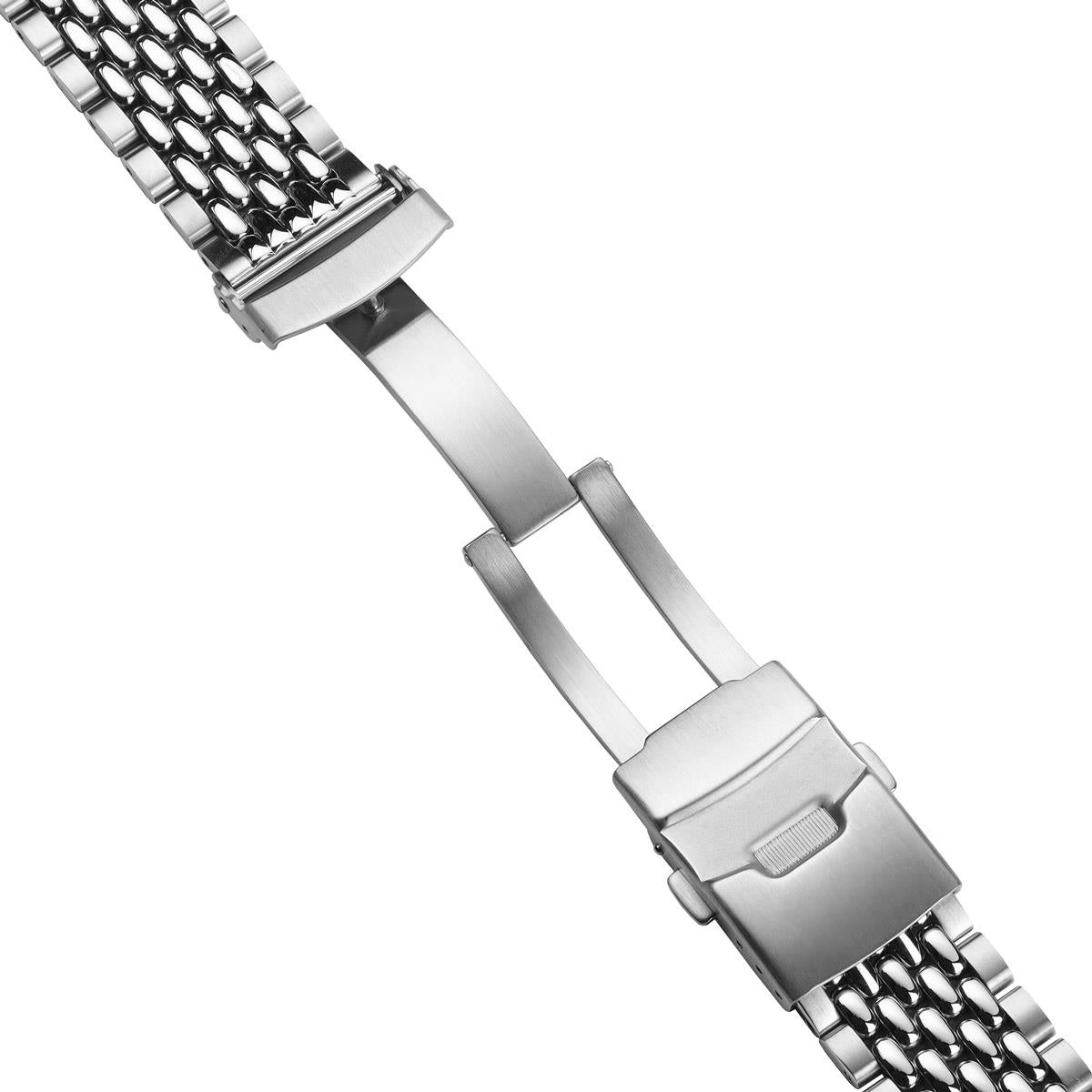 GEEKTHINK Solid Curved End Steel Watch Band Strap