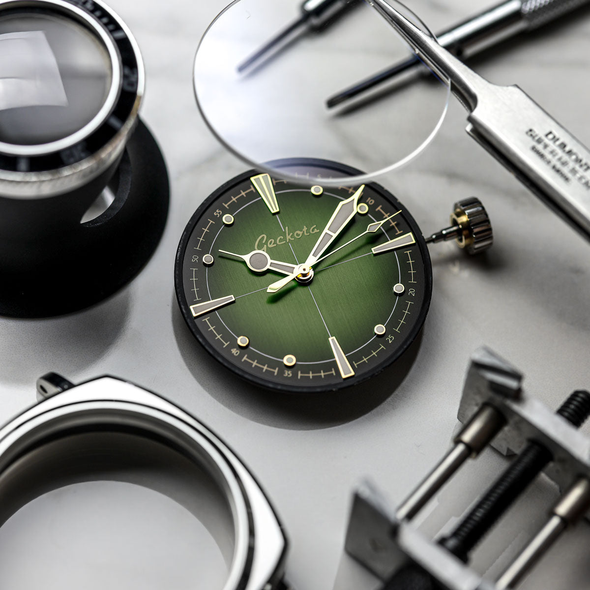 Geckota Pioneer Automatic Watch Brushed Green Dial