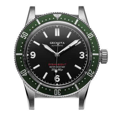 Geckota Ocean-Scout Dive Watch - Emerald Green - Berwick Stainless Ste