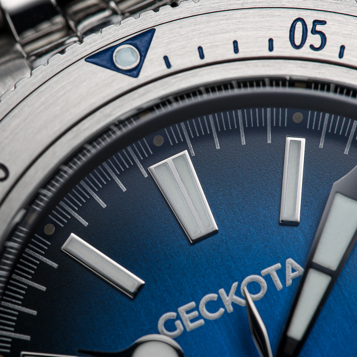 Geckota Sea Hunter Steel Edition Dive Watch - Marine Blue